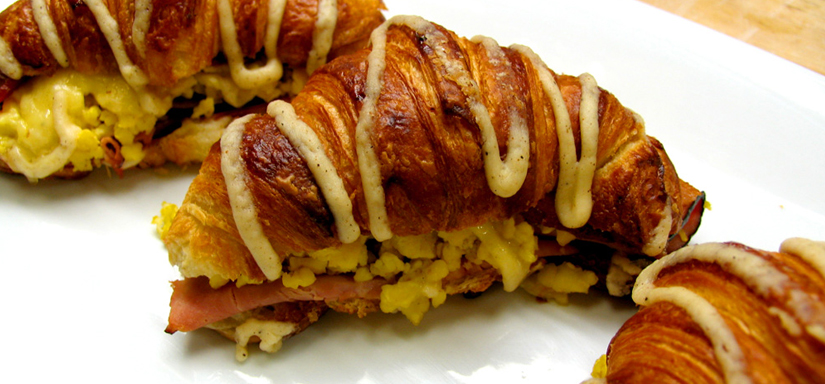 All- butter croissant egg & Bacon Sandwich